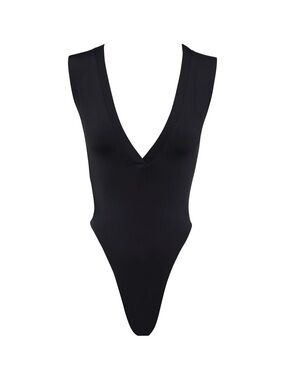 Luca Black V-Neck Sleeveless Swim Women